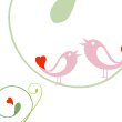 ピンクの小鳥カップル