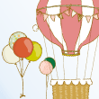 熱気球と風船